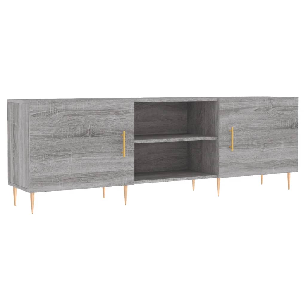 Meuble TV 150x30x50 cm en bois travaillé