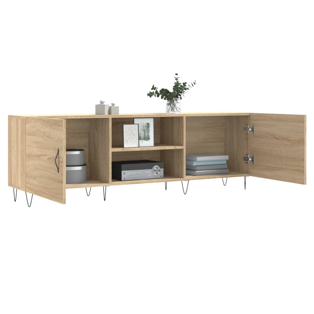 Tv-meubel 150x30x50 cm bewerkt hout eikenkleurig