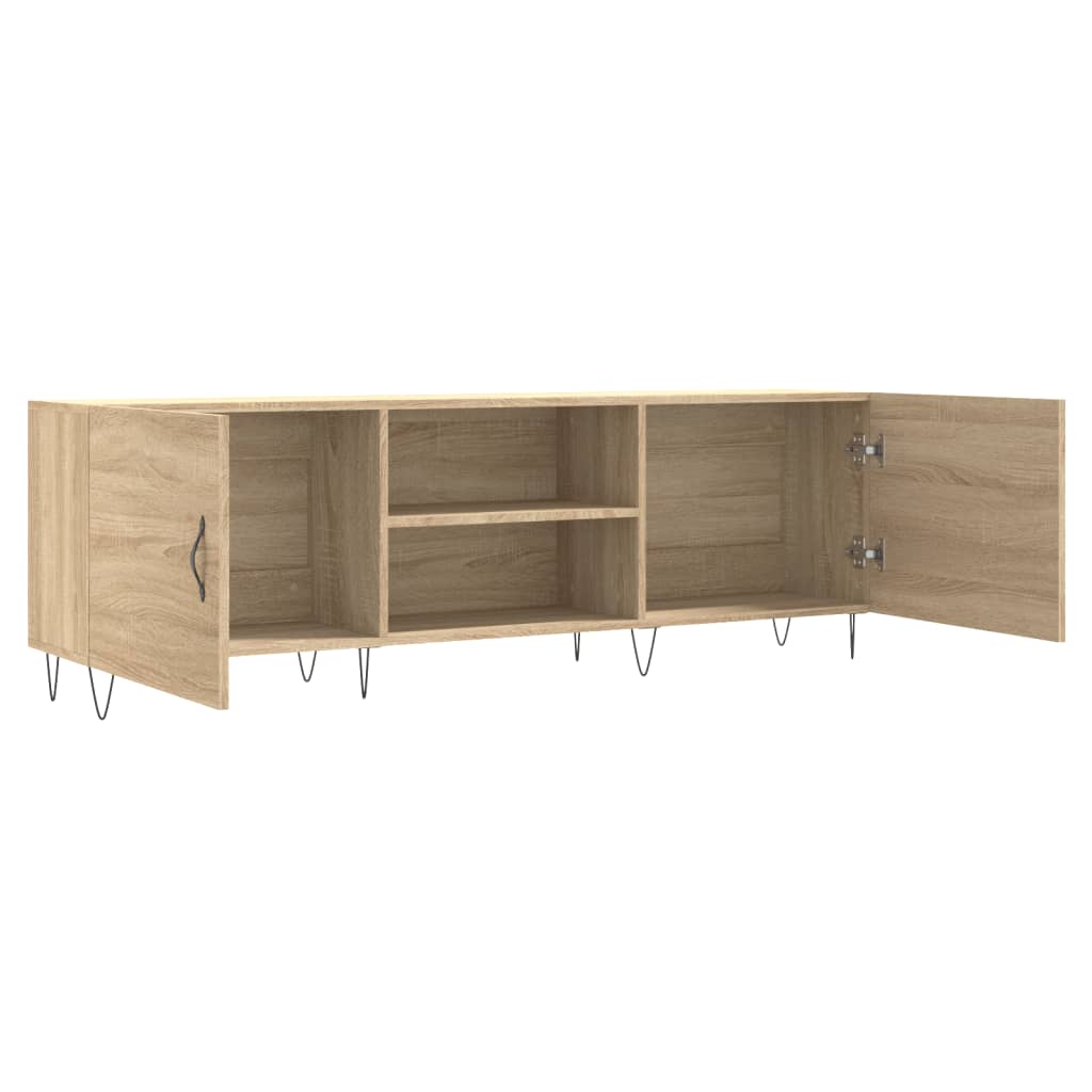 Tv-meubel 150x30x50 cm bewerkt hout eikenkleurig