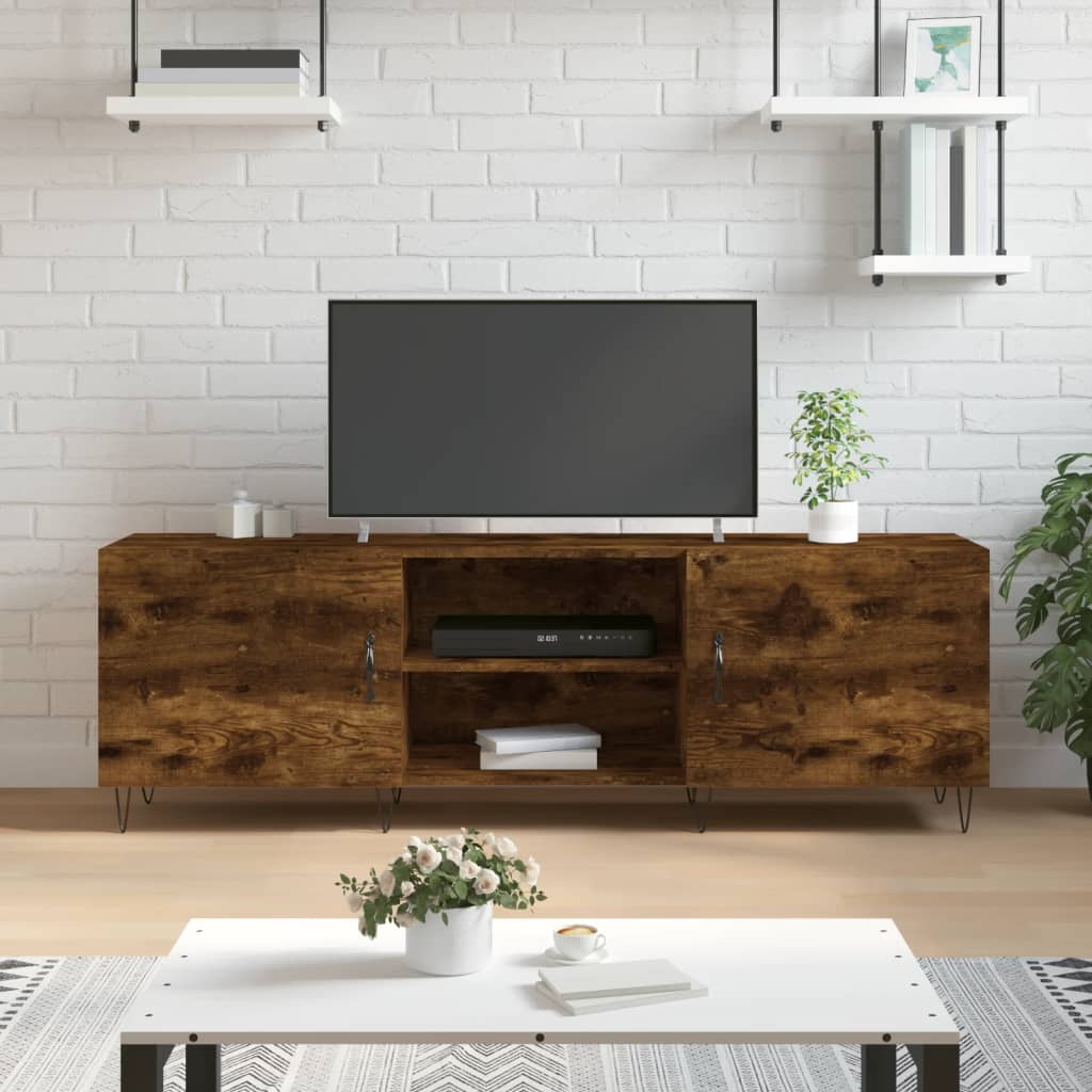 Tv-meubel 150x30x50 cm bewerkt hout eikenkleurig