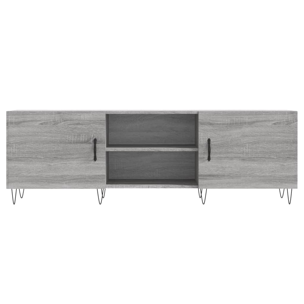 Tv-meubel 150x30x50 cm bewerkt hout zwart