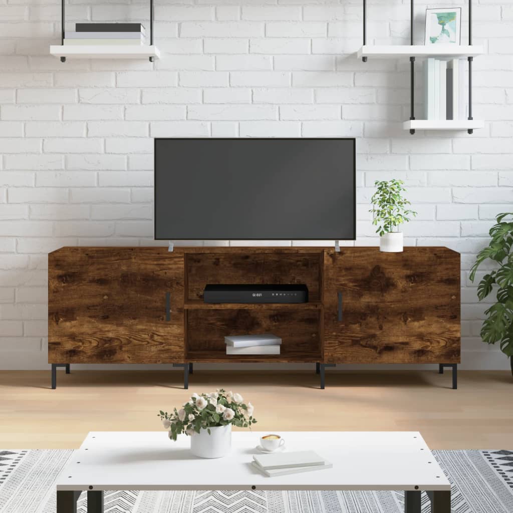 Tv-meubel 150x30x50 cm bewerkt hout eikenkleurig