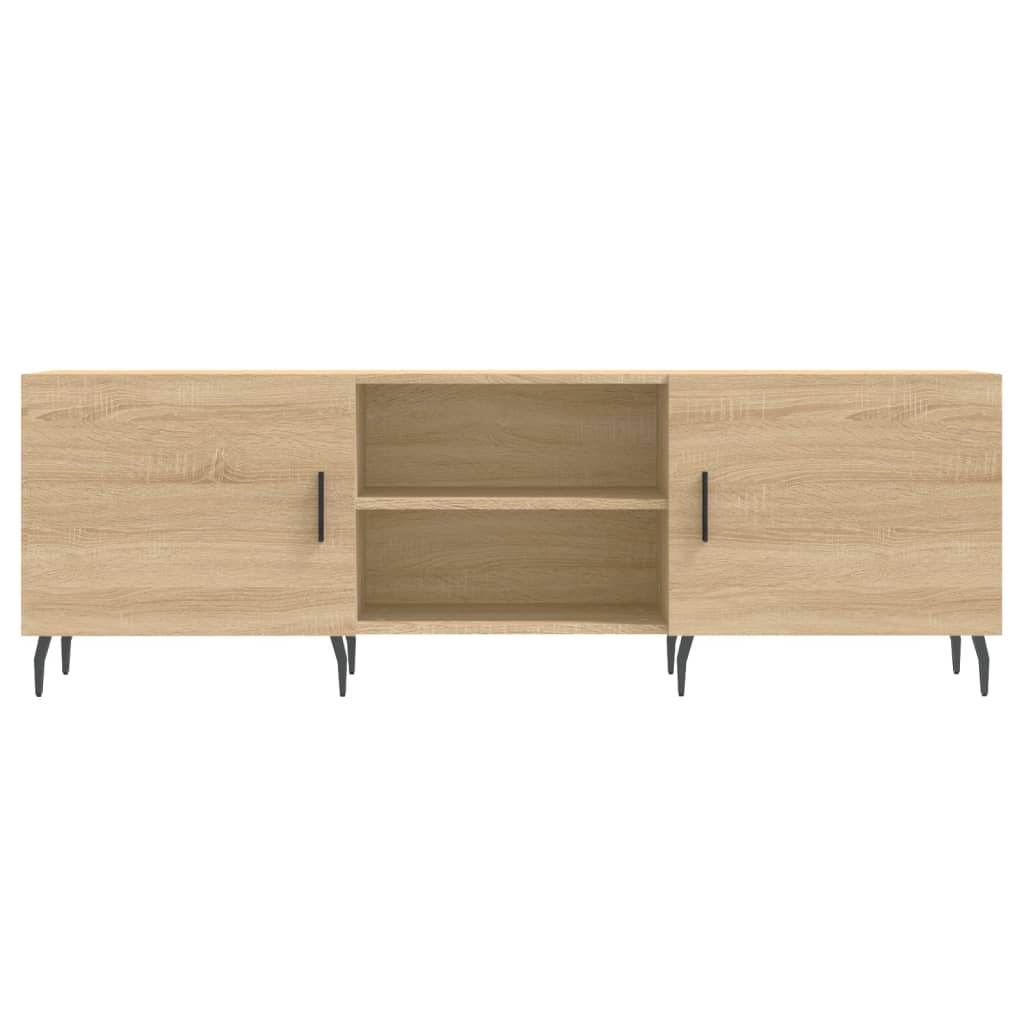 Meuble TV 150x30x50 cm en bois travaillé