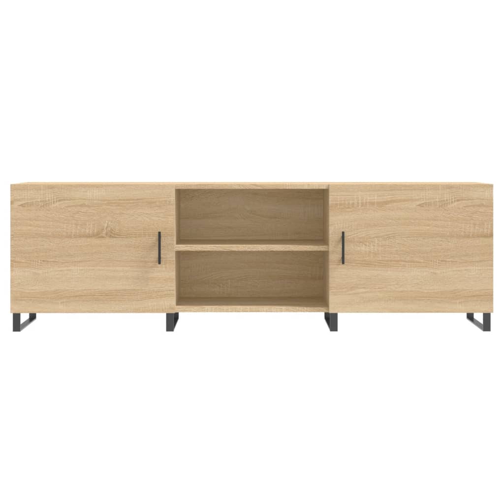 Tv-meubel 150x30x50 cm bewerkt hout bruin eikenkleur