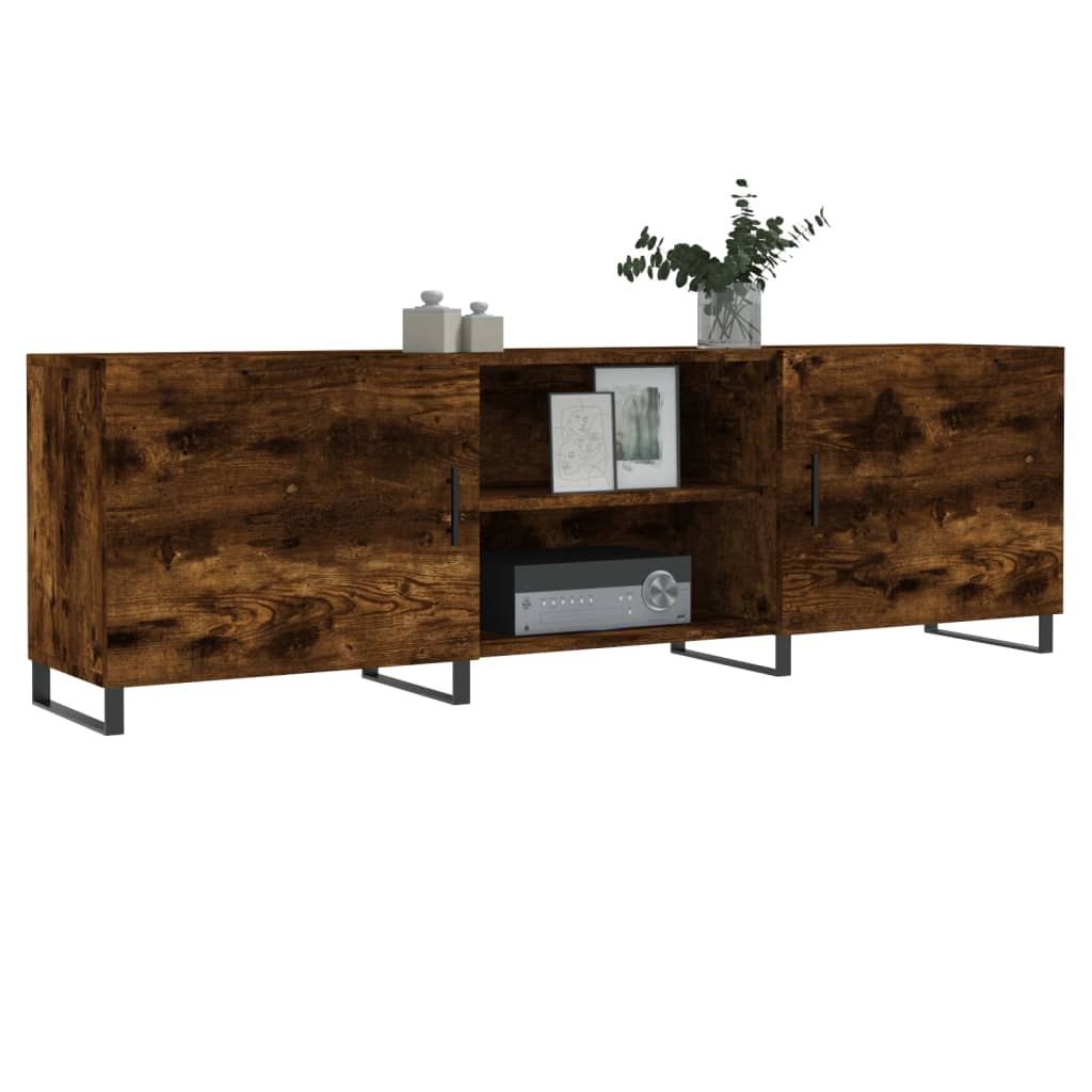 Tv-meubel 150x30x50 cm bewerkt hout bruin eikenkleur