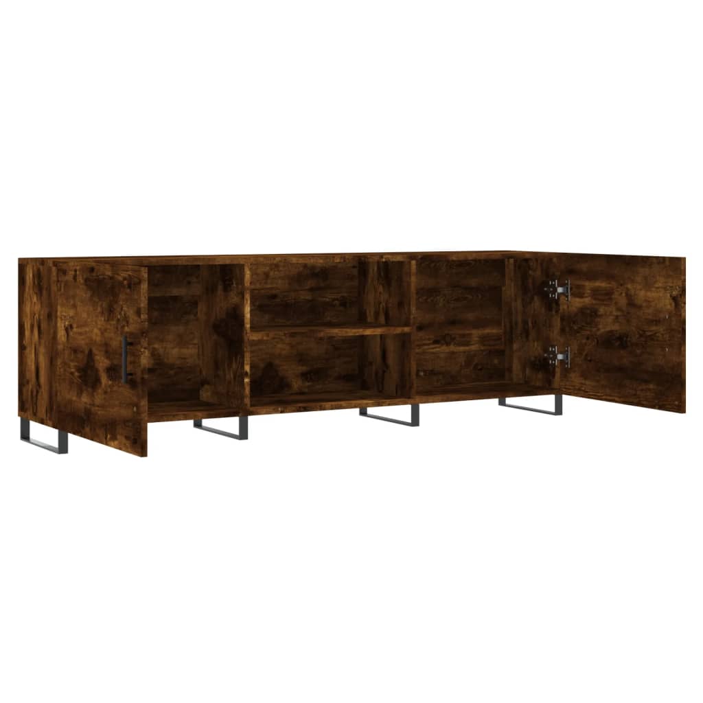 Meuble TV 150x30x50 cm finition bois couleur chêne marron