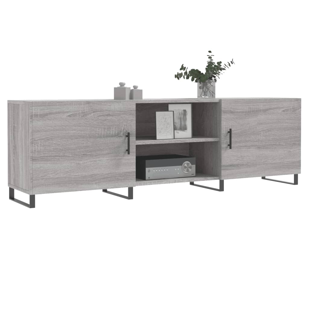 Meuble TV 150x30x50 cm finition bois couleur chêne marron