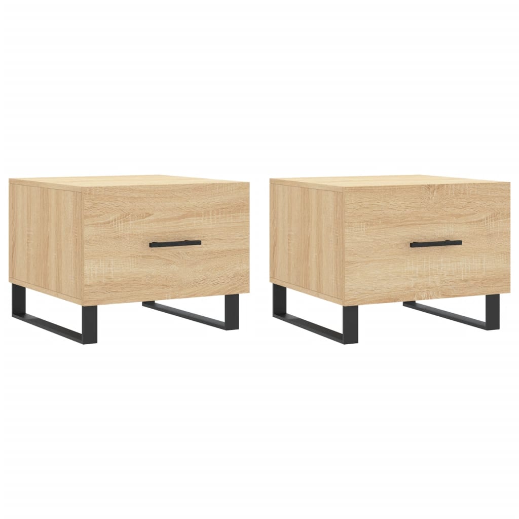 Tables basses 2 pcs 50x50x40 cm bois fini