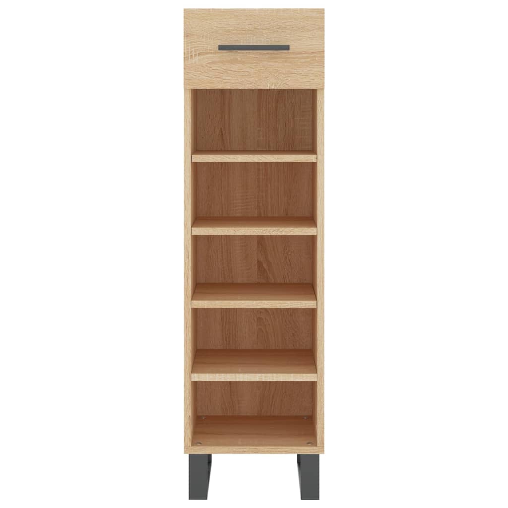 Schoenenkast 30x35x105 cm bewerkt hout eikenkleur