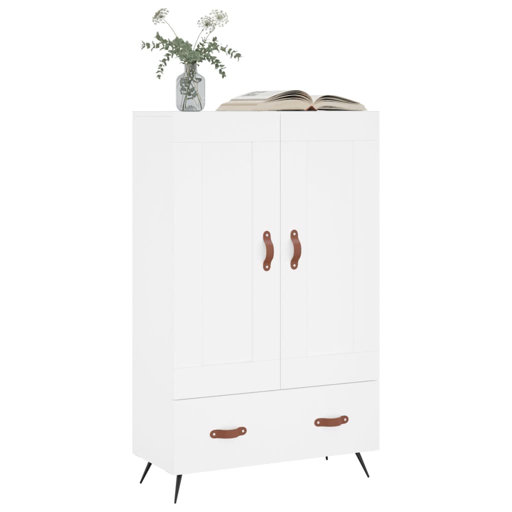 Armoire haute 69,5x31x115 cm en dérivé du bois, couleur chêne