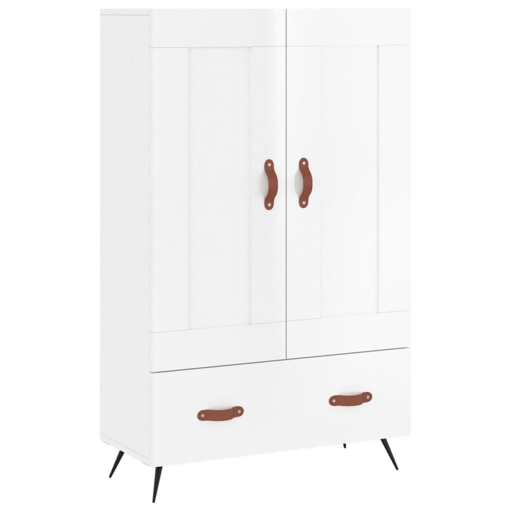 Armoire haute 69,5x31x115 cm en dérivé du bois, couleur chêne