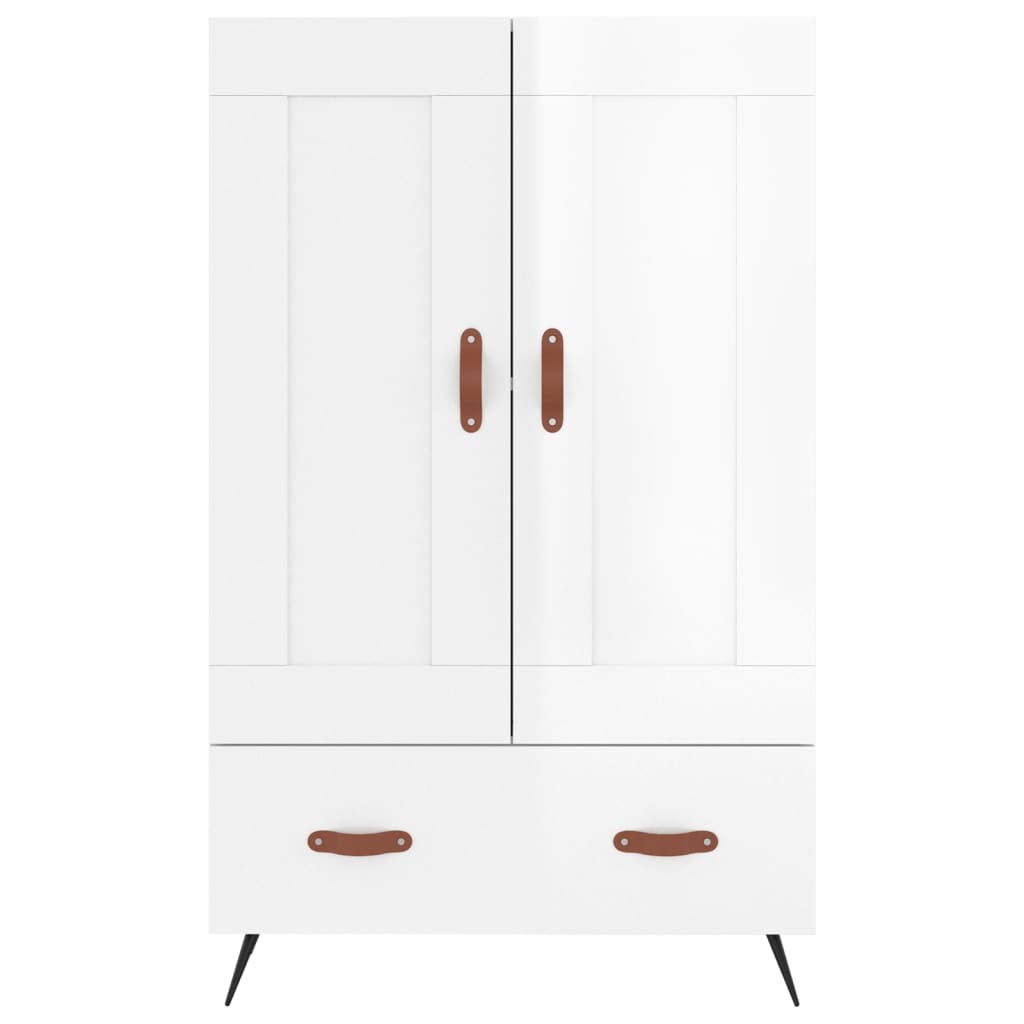 Armoire haute 69,5x31x115 cm en dérivé du bois, couleur chêne