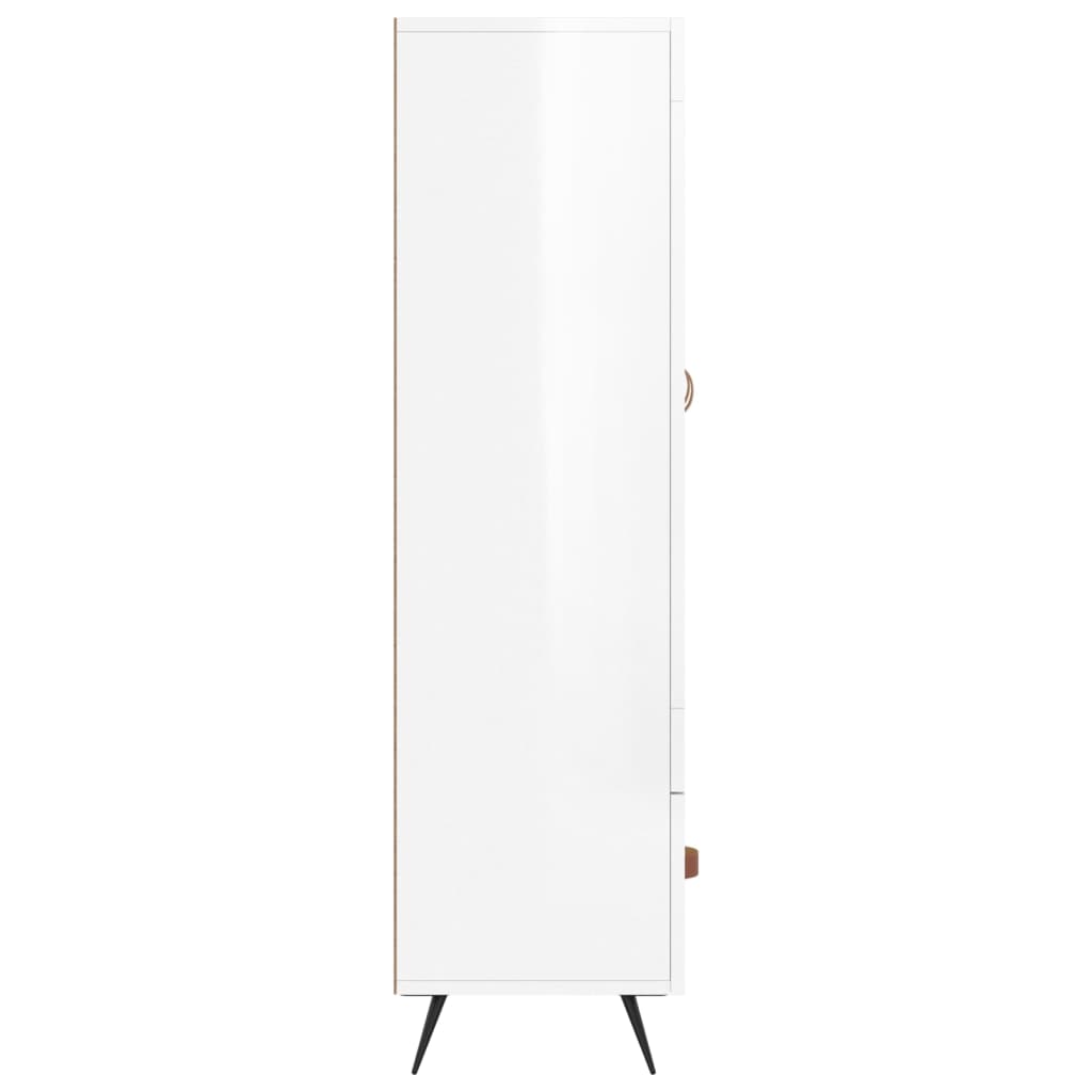 Armoire haute 69,5x31x115 cm en dérivé du bois, couleur chêne