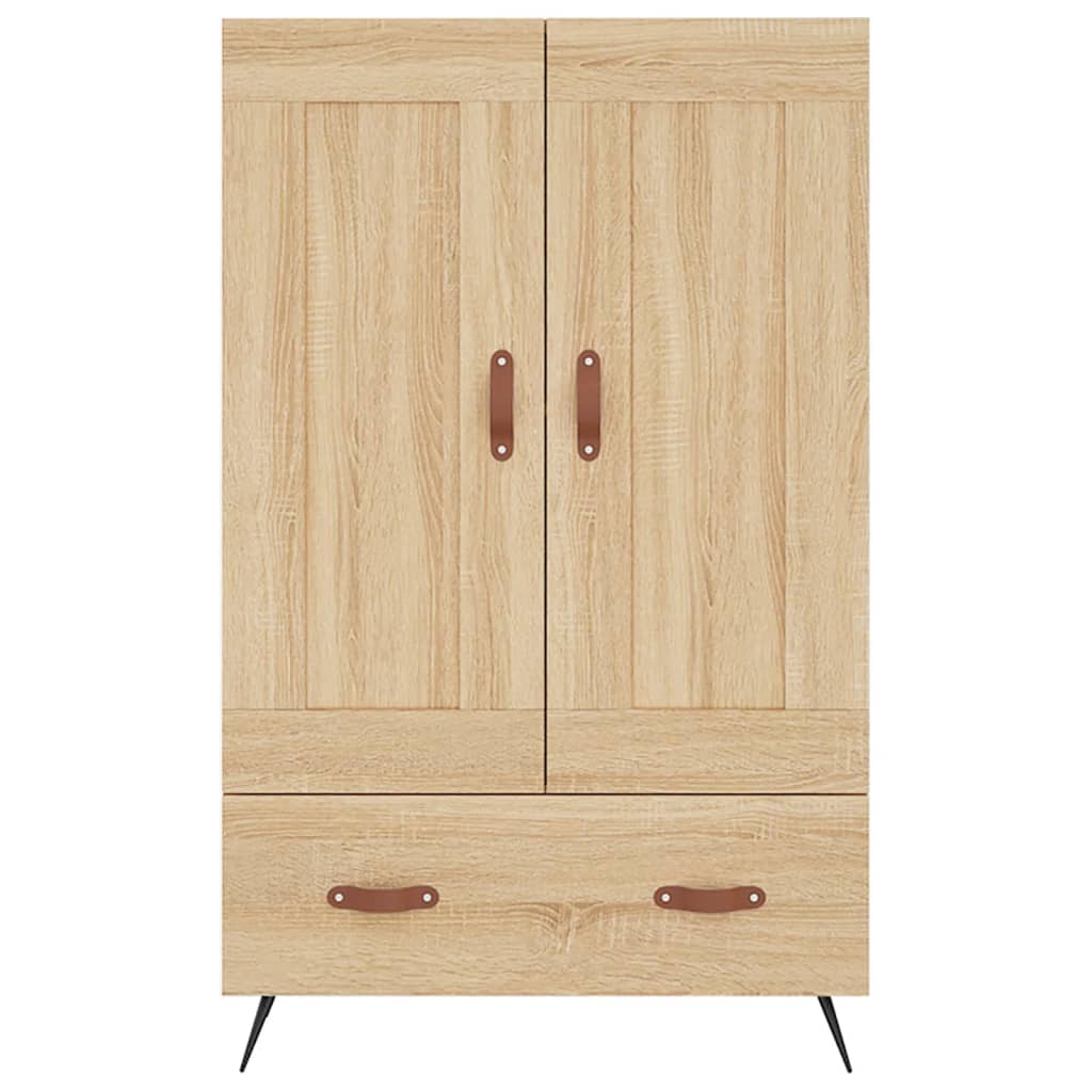 Armoire haute 69,5x31x115 cm en dérivé du bois, couleur chêne