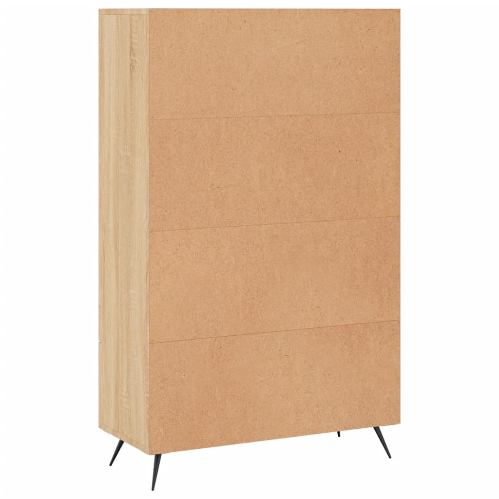 Armoire haute 69,5x31x115 cm en dérivé du bois, couleur chêne