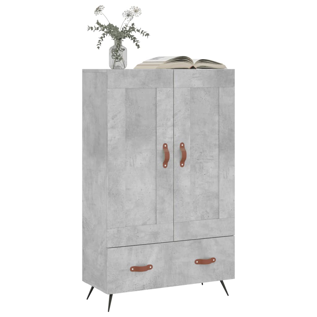 Armoire haute 69,5x31x115 cm en dérivé du bois, couleur chêne