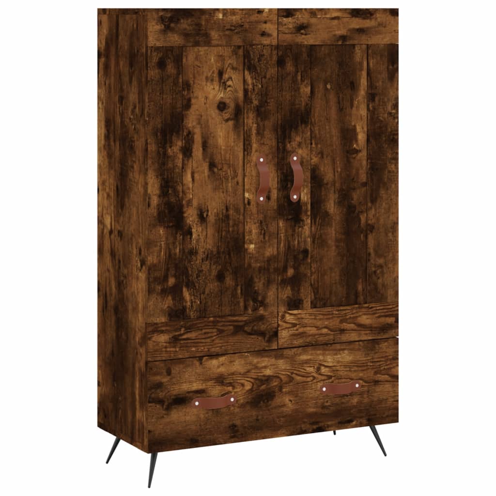 Armoire haute 69,5x31x115 cm en dérivé du bois, couleur chêne