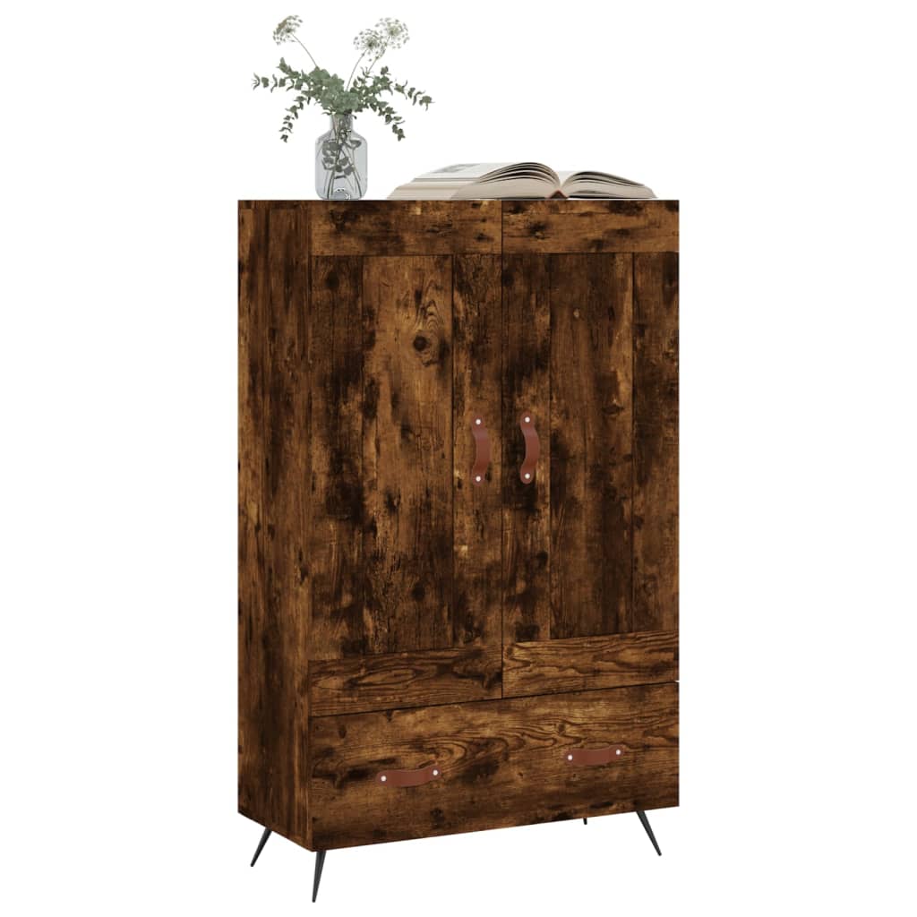 Armoire haute 69,5x31x115 cm en dérivé du bois, couleur chêne