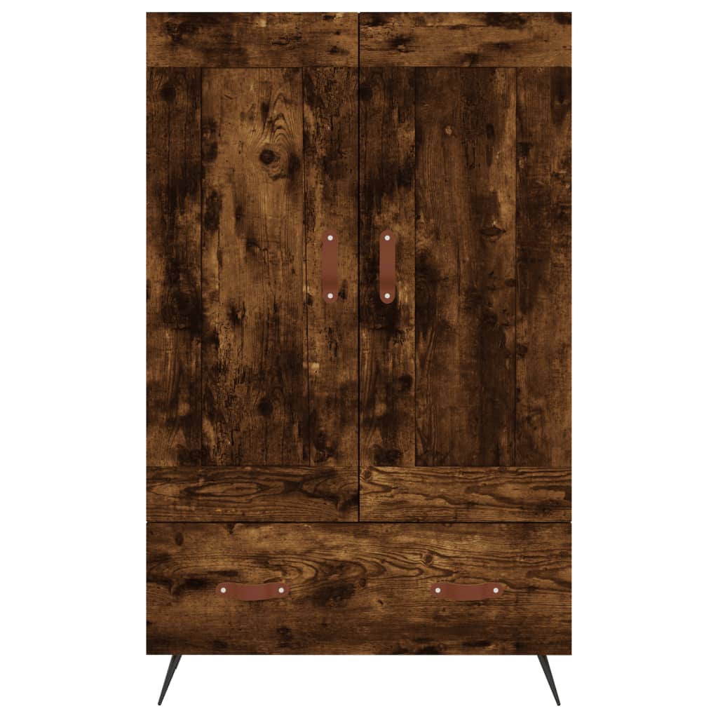 Armoire haute 69,5x31x115 cm en dérivé du bois, couleur chêne