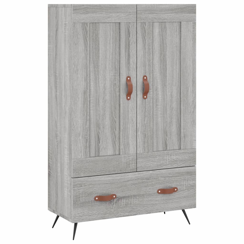 Armoire haute 69,5x31x115 cm en dérivé du bois, couleur chêne