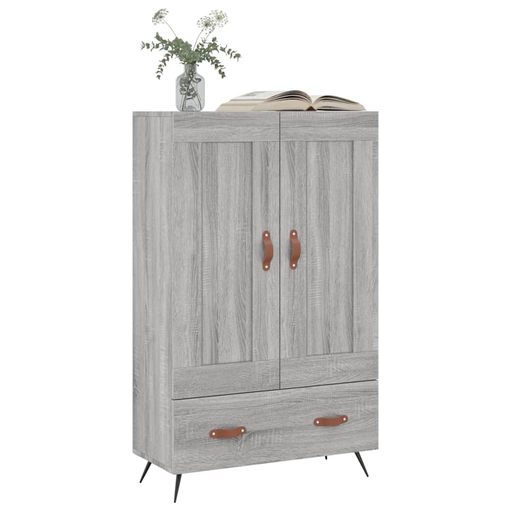 Armoire haute 69,5x31x115 cm en dérivé du bois, couleur chêne