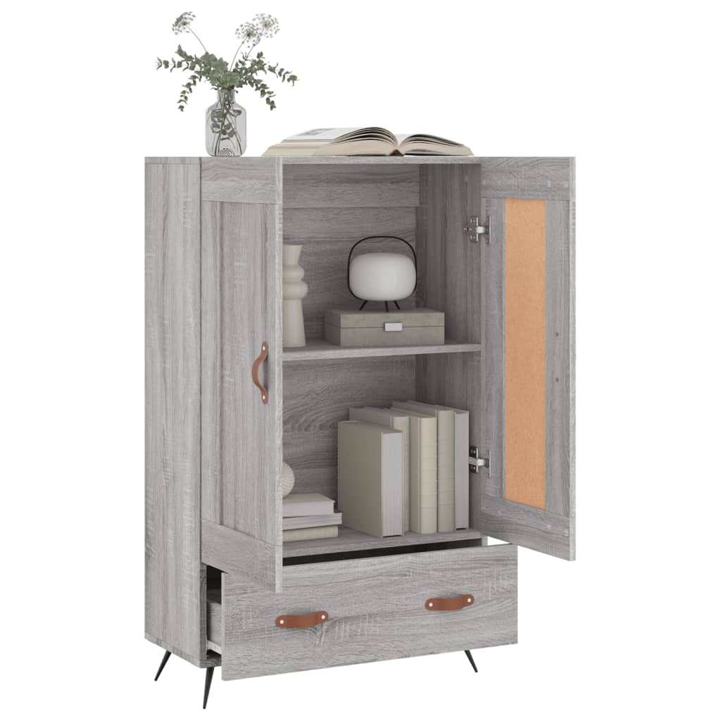 Armoire haute 69,5x31x115 cm en dérivé du bois, couleur chêne