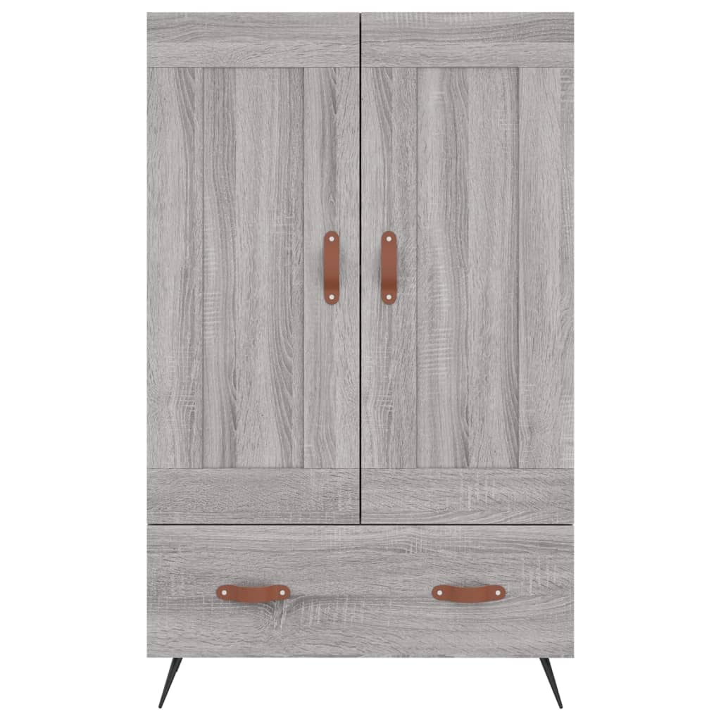 Hoge kast 69,5x31x115 cm bewerkt hout eikenkleurig