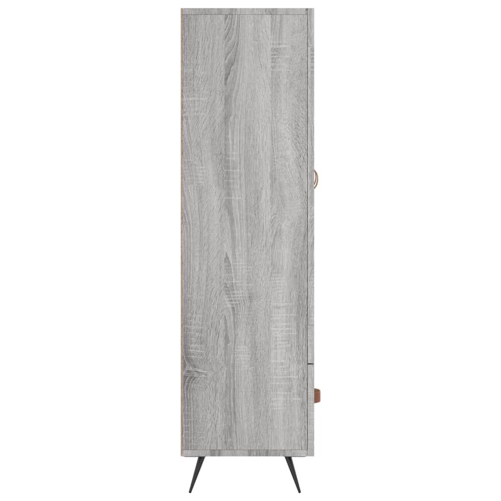 Hoge kast 69,5x31x115 cm bewerkt hout eikenkleurig