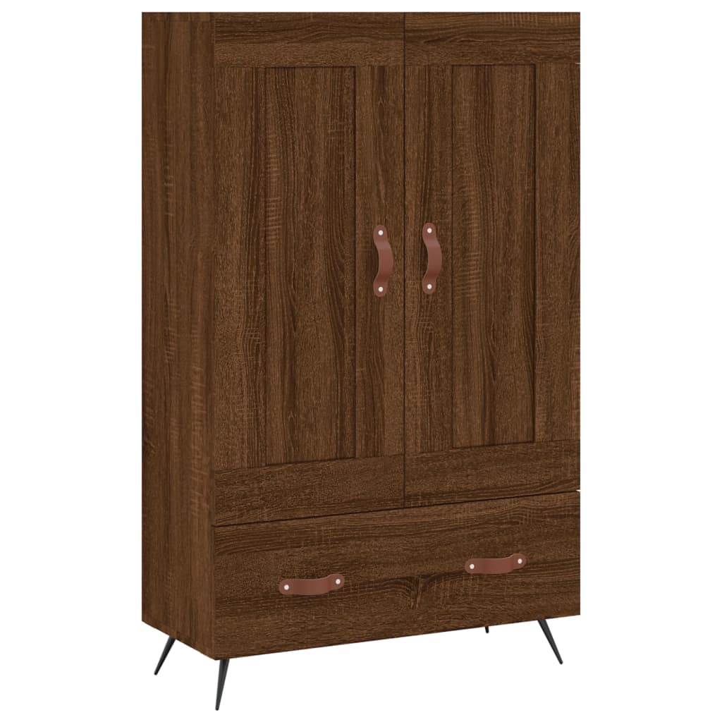 Armoire haute 69,5x31x115 cm en dérivé du bois, couleur chêne