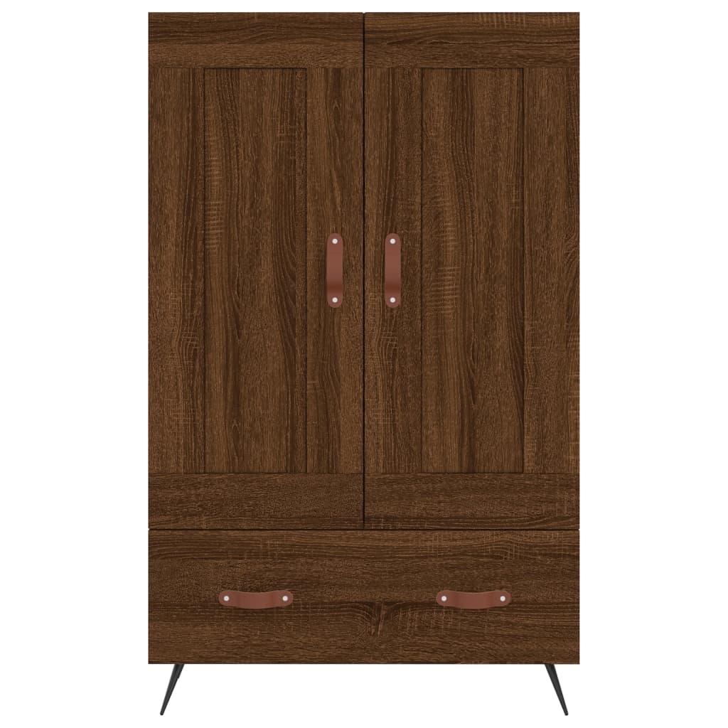 Armoire haute 69,5x31x115 cm en dérivé du bois, couleur chêne