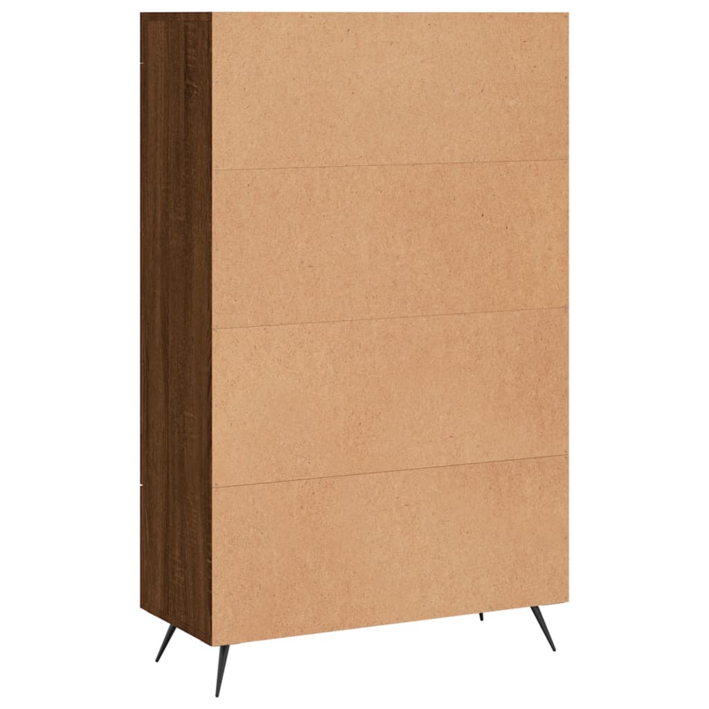 Armoire haute 69,5x31x115 cm en dérivé du bois, couleur chêne