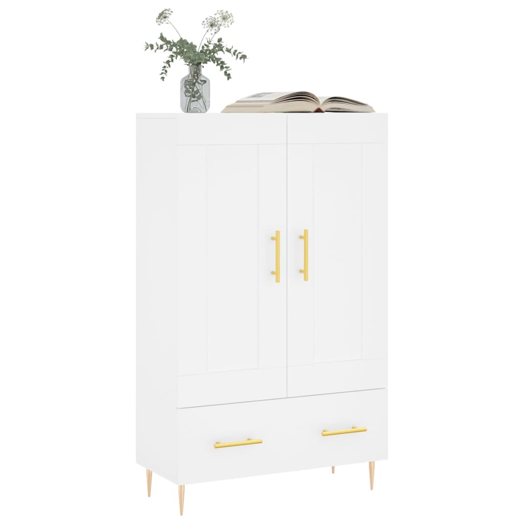 Armoire haute 69,5x31x115 cm en dérivé du bois, couleur chêne