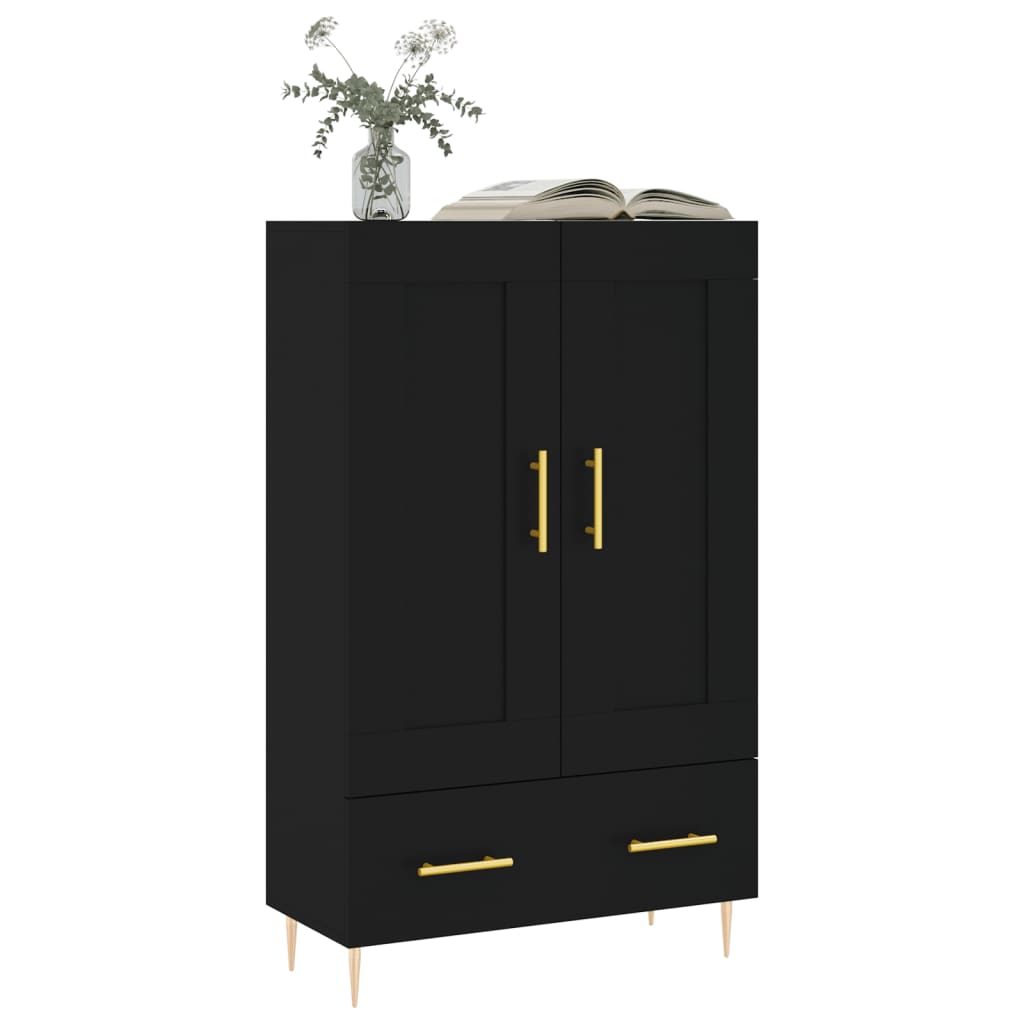 Armoire haute 69,5x31x115 cm en dérivé du bois, couleur chêne