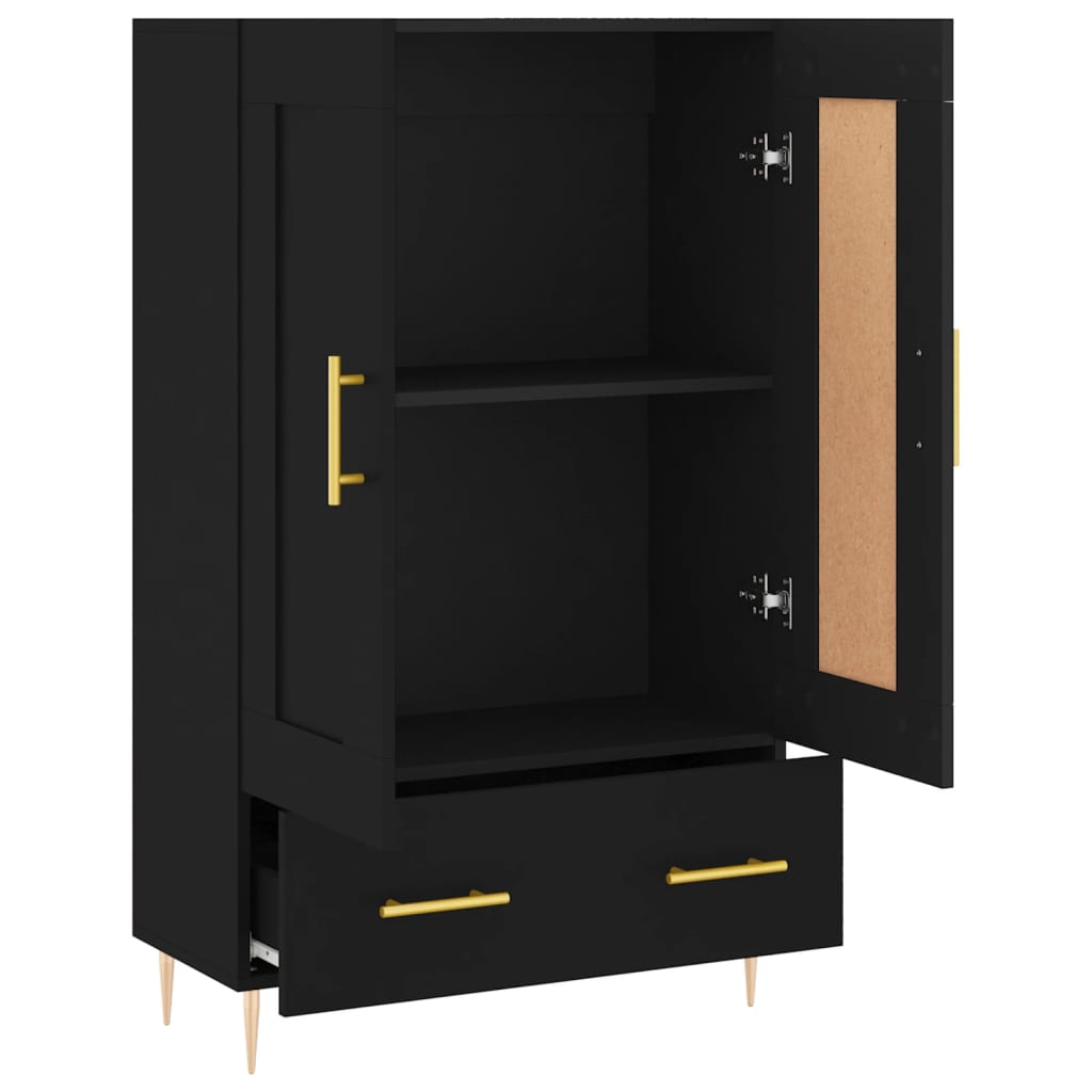 Armoire haute 69,5x31x115 cm en dérivé du bois, couleur chêne