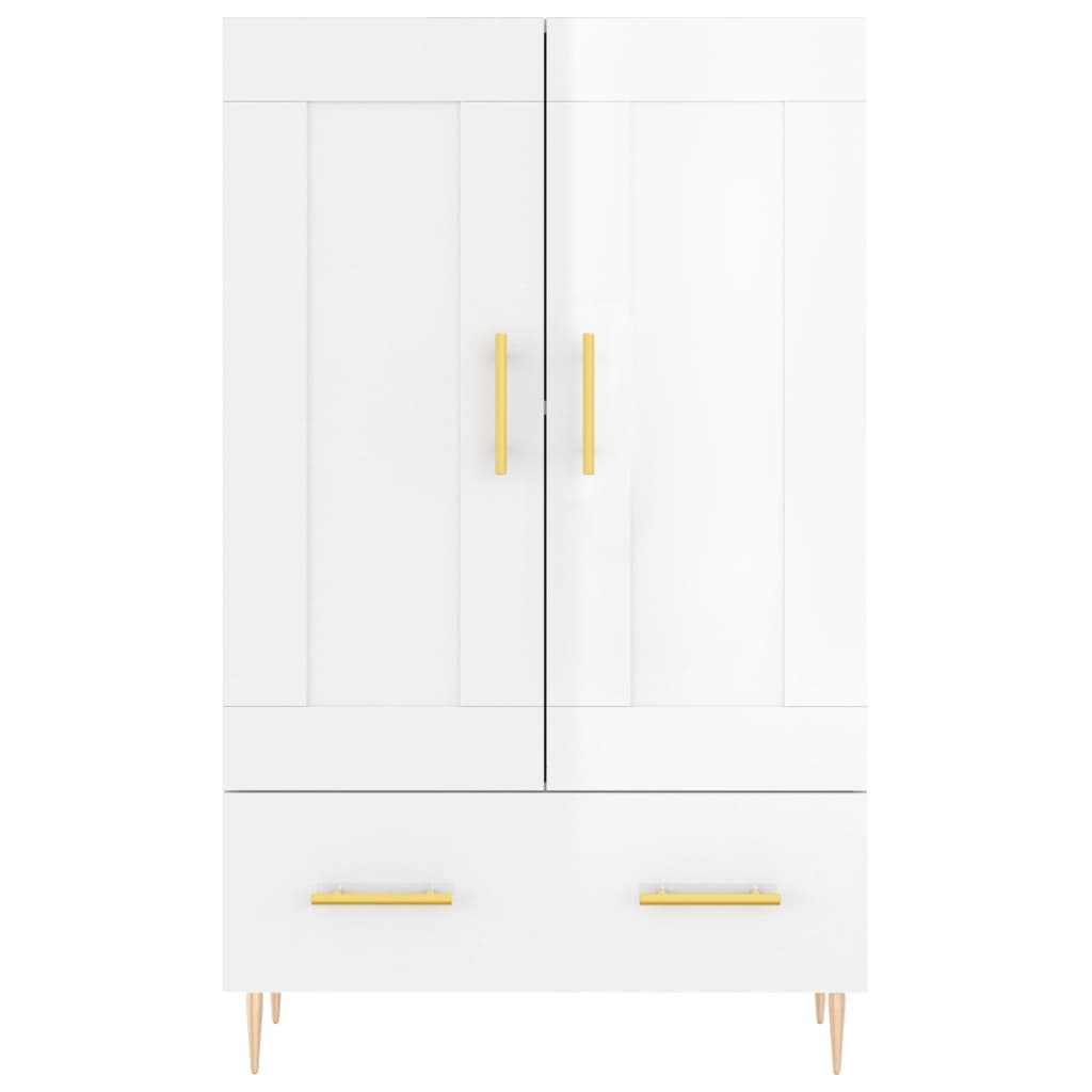 Armoire haute 69,5x31x115 cm en dérivé du bois, couleur chêne