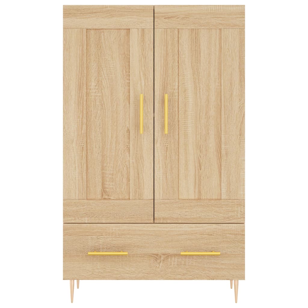 Armoire haute 69,5x31x115 cm en dérivé du bois, couleur chêne