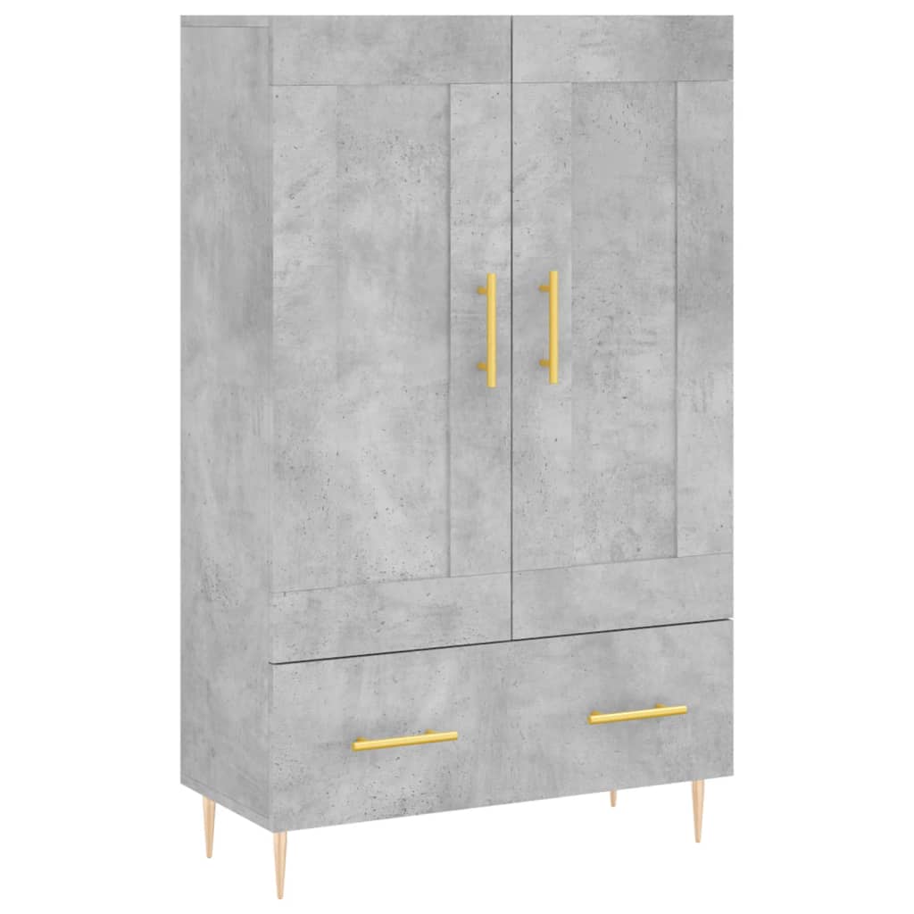 Armoire haute 69,5x31x115 cm en dérivé du bois, couleur chêne