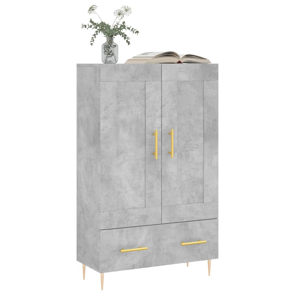 Armoire haute 69,5x31x115 cm en dérivé du bois, couleur chêne