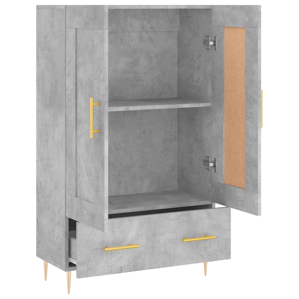 Armoire haute 69,5x31x115 cm en dérivé du bois, couleur chêne