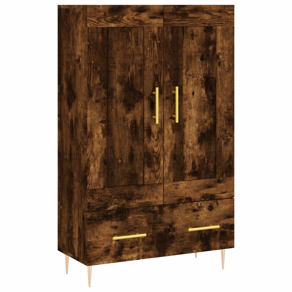 Armoire haute 69,5x31x115 cm en dérivé du bois, couleur chêne