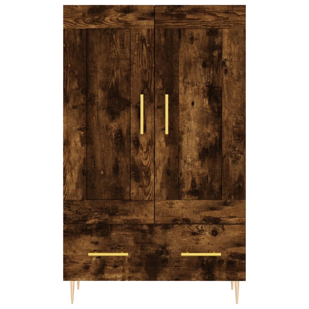 Armoire haute 69,5x31x115 cm en dérivé du bois, couleur chêne