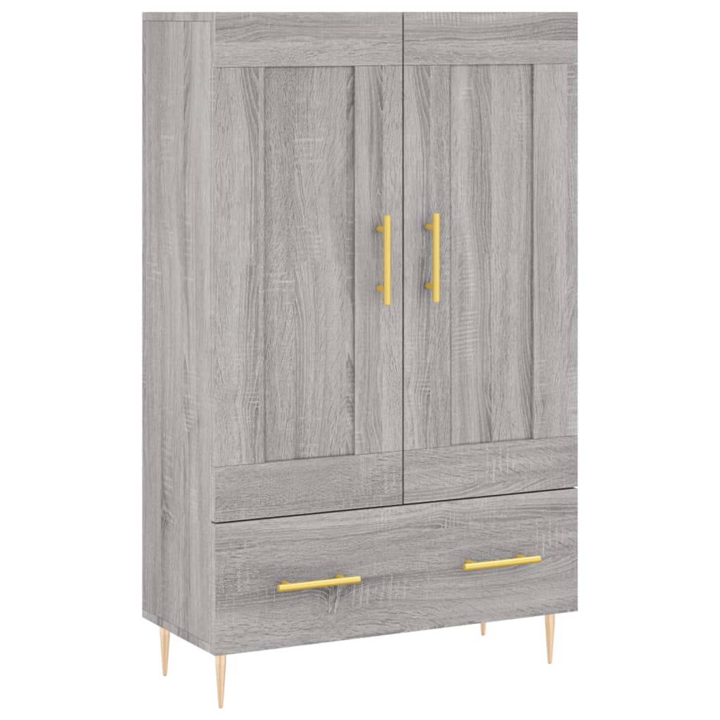 Armoire haute 69,5x31x115 cm en dérivé du bois, couleur chêne