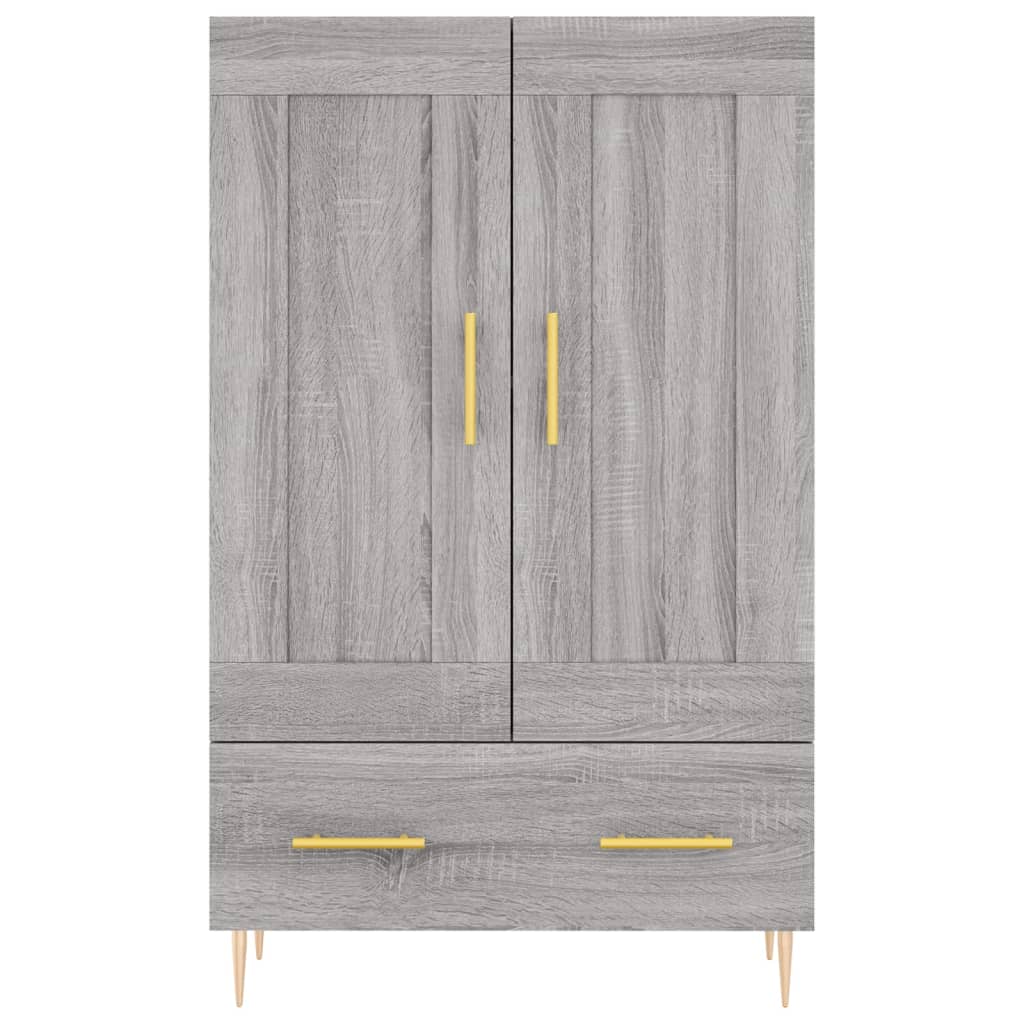 Armoire haute 69,5x31x115 cm en dérivé du bois, couleur chêne