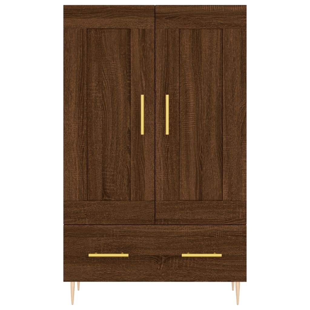 Armoire haute 69,5x31x115 cm en dérivé du bois, couleur chêne