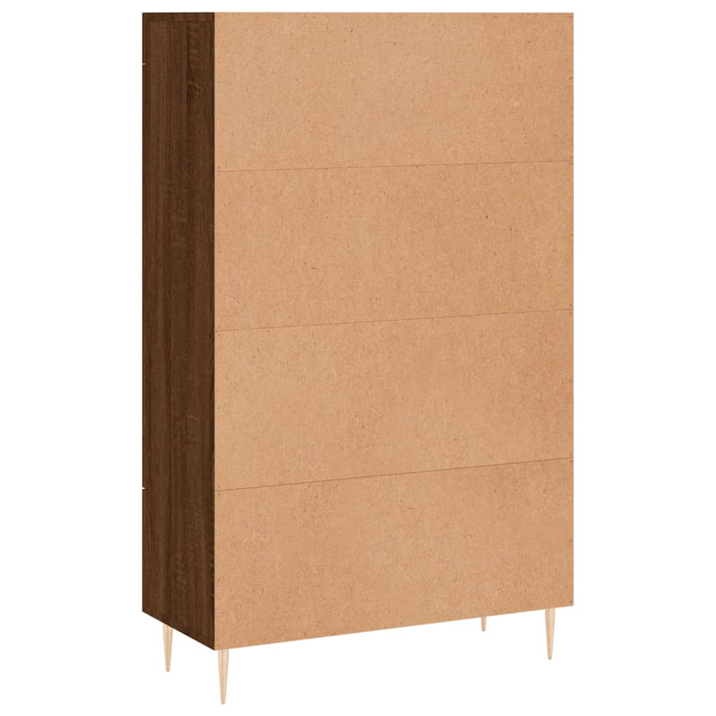 Armoire haute 69,5x31x115 cm en dérivé du bois, couleur chêne