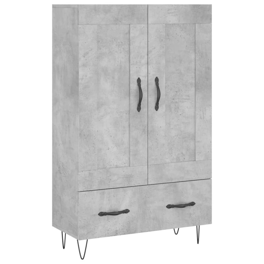 Armoire haute 69,5x31x115 cm en dérivé du bois, couleur chêne