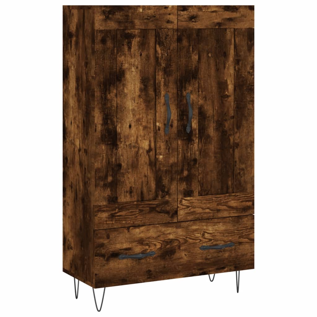 Armoire haute 69,5x31x115 cm en dérivé du bois, couleur chêne