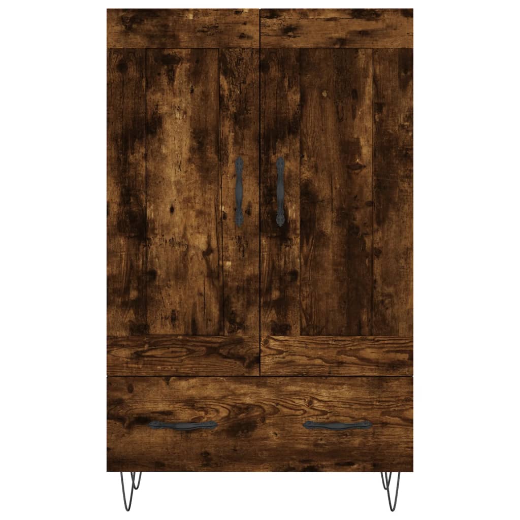 Armoire haute 69,5x31x115 cm en dérivé du bois, couleur chêne