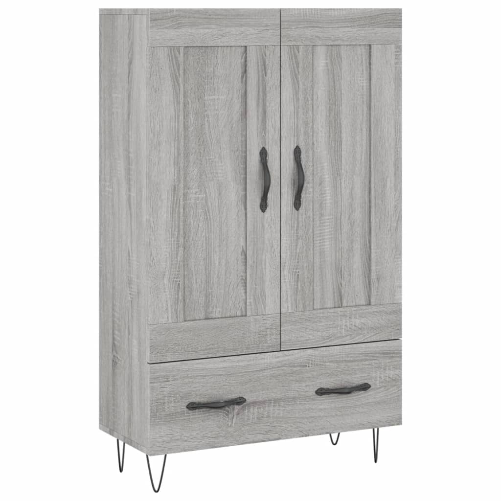 Armoire haute 69,5x31x115 cm en dérivé du bois, couleur chêne