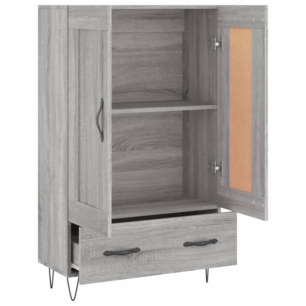 Armoire haute 69,5x31x115 cm en dérivé du bois, couleur chêne